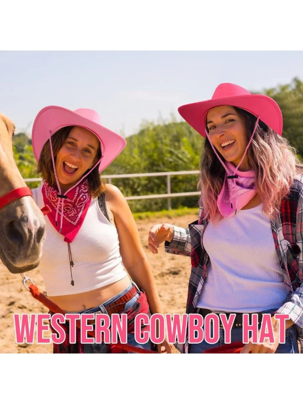 12 Pcs Cowboy Hats & Bandanas Set | Western Party Costume Accessories